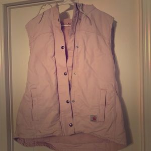Large pink carhart vest lined!